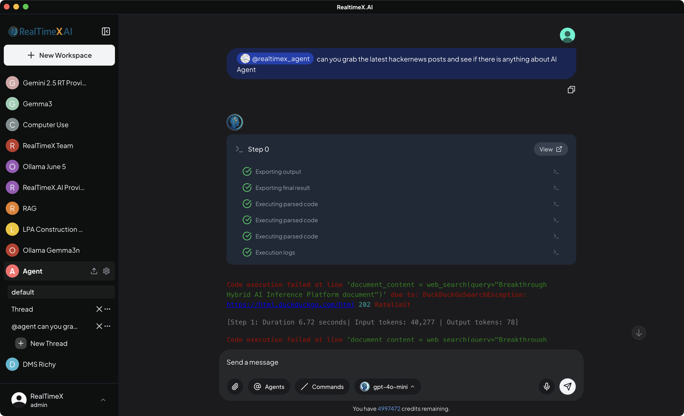 Example of HackerNews flow results