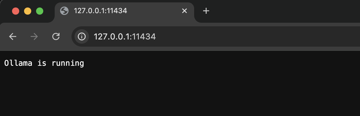 Ollama running in background