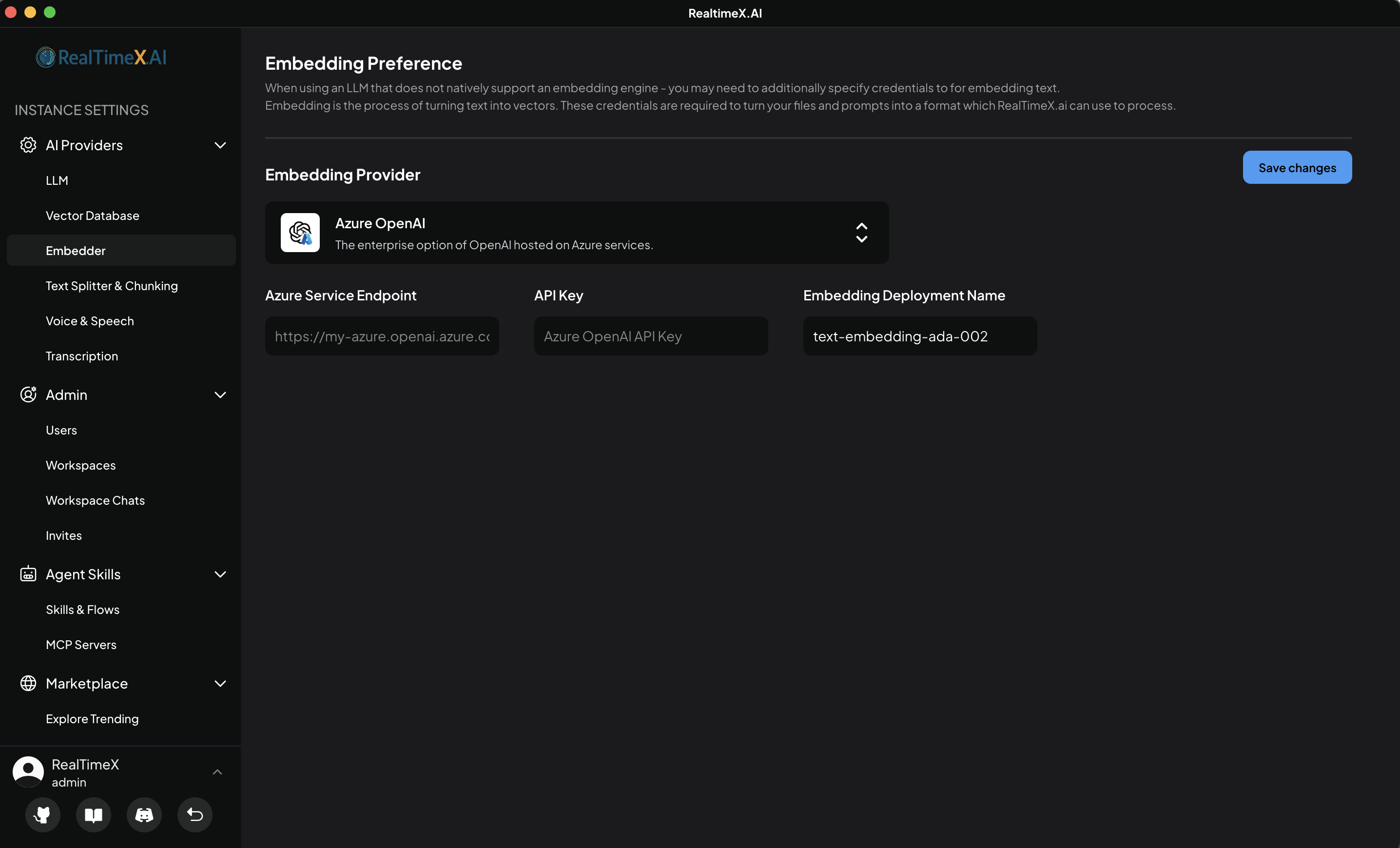 Azure OpenAI Embedder