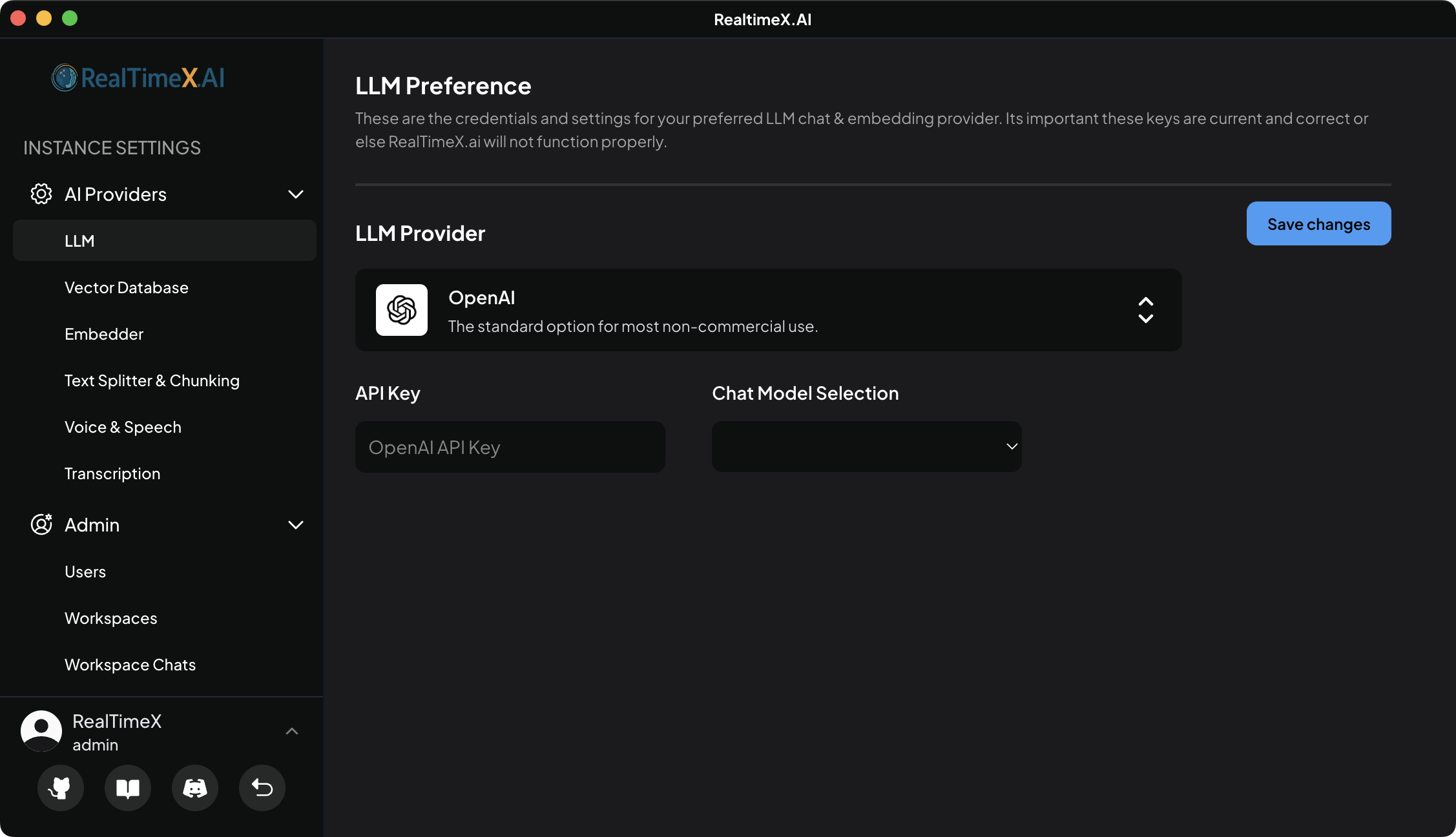 OpenAI LLM settings