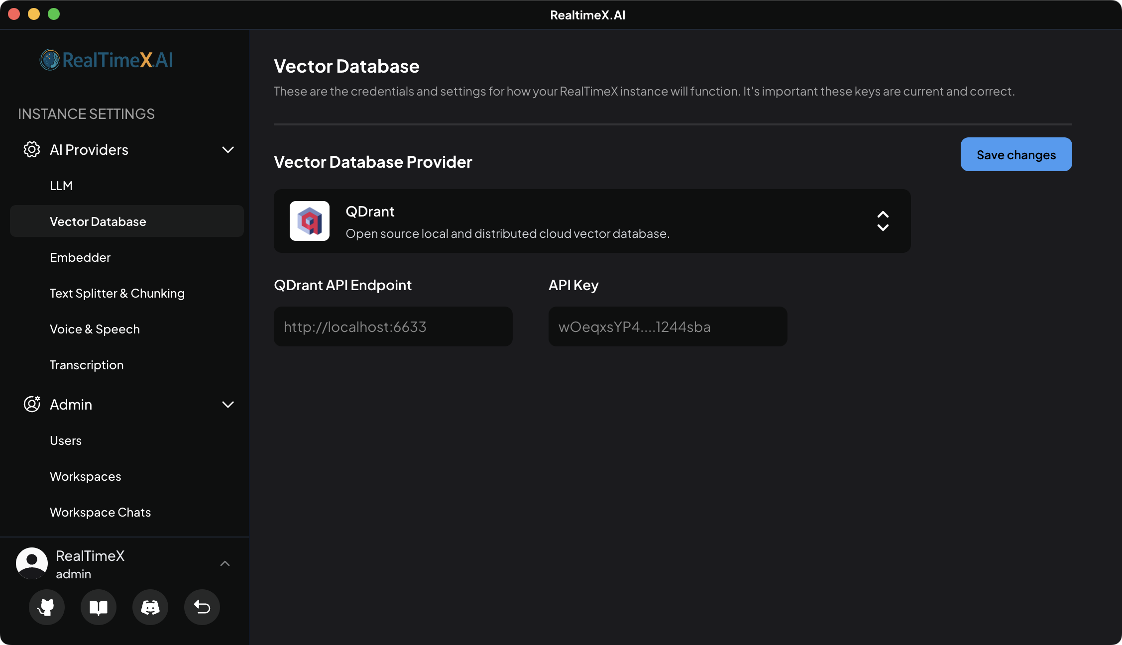 QDrant Vector Database Settings