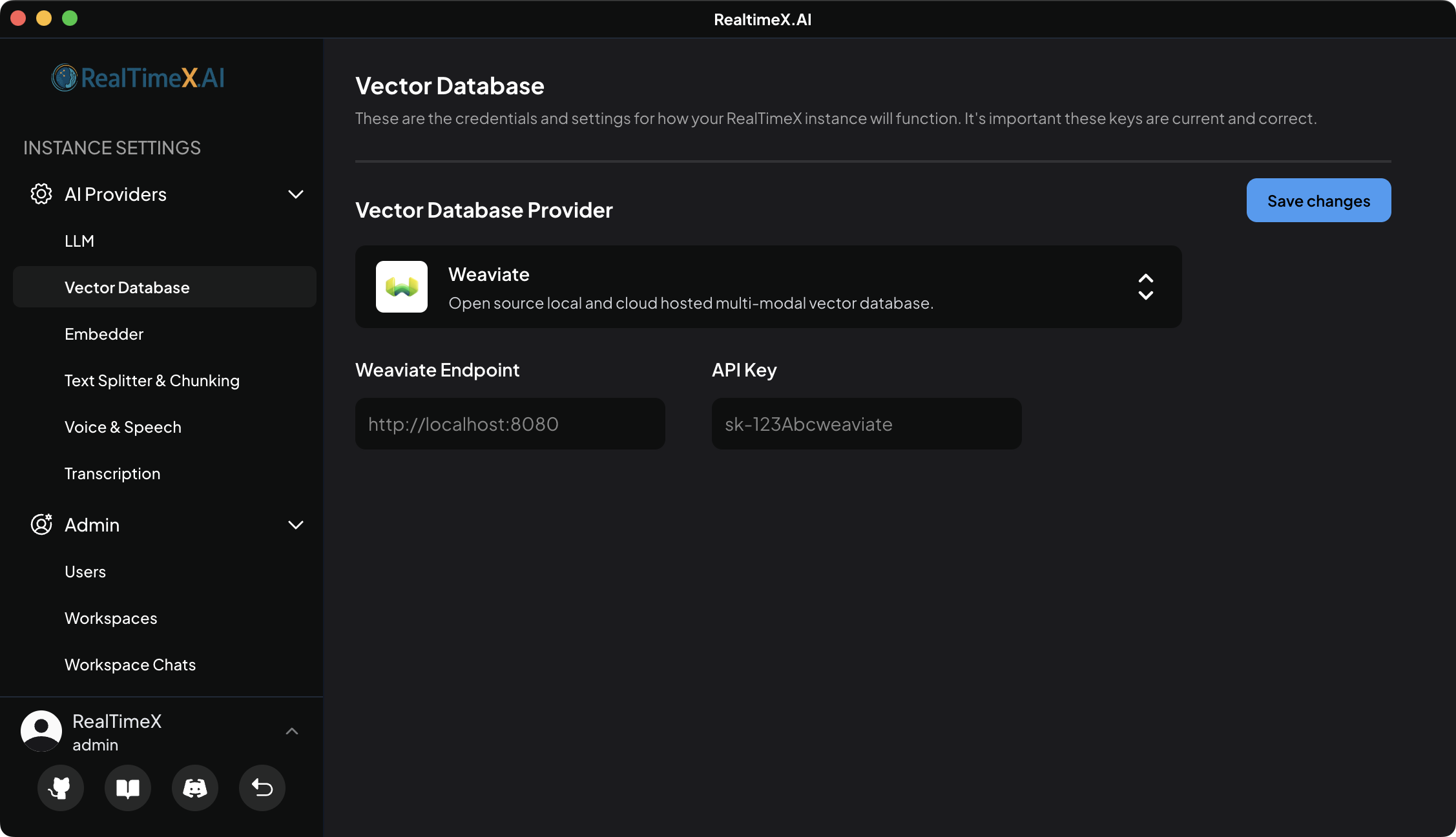 Weaviate Vector Database Settings
